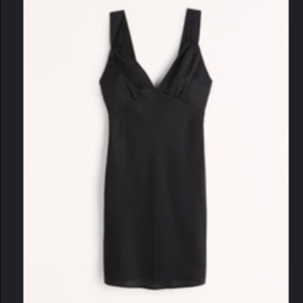 Abercrombie black slip dress size M